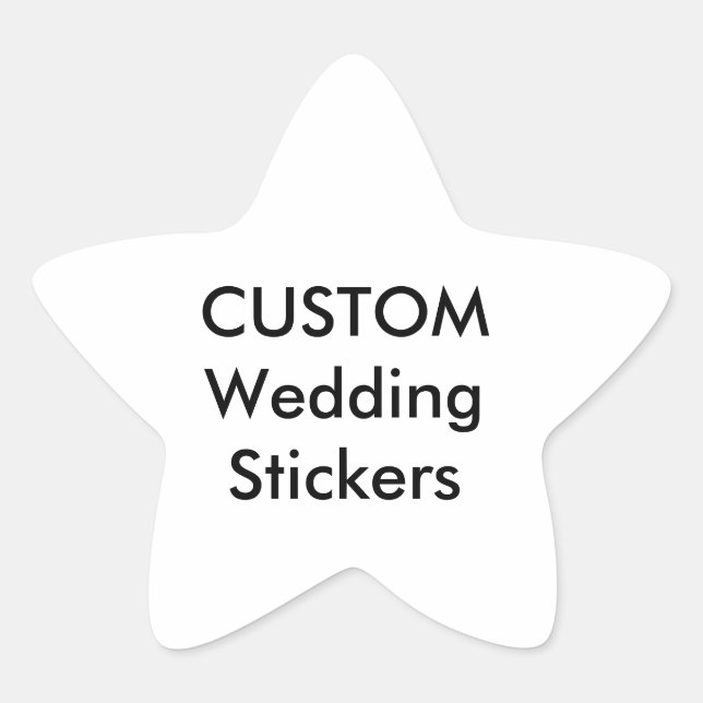 Autocollants de mariage personnalisés STAR MATTE ( (Devant)