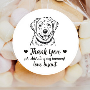 Autocollants de mariage pour chien Labrador Retrie