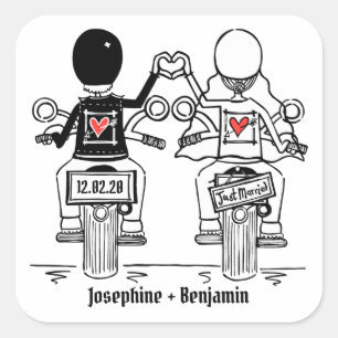 Autocollants de mariage pour motocyclette personna