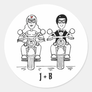 Autocollants de mariage pour motocyclette personna