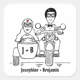 Autocollants de mariage pour motocyclette personna