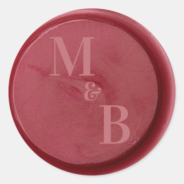 Autocollants de mariage pour sceau de cire personn (Devant)