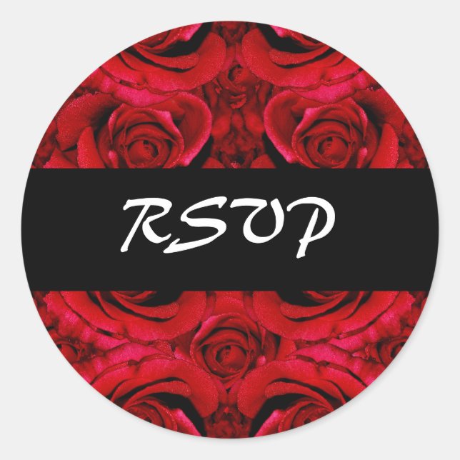 Autocollants de mariage RSVP - personnaliser (Devant)