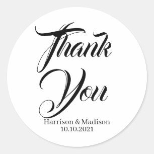 Autocollants de marque cadeau Mariage en texte noi