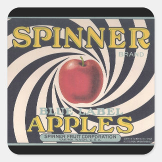 Autocollants de marque de pomme Retro Spinner