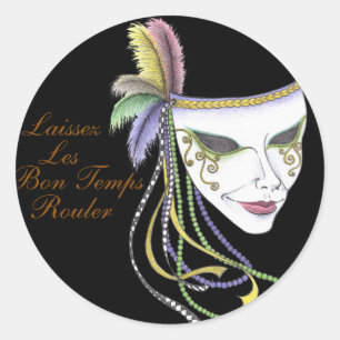 Autocollants de masque de mardi gras