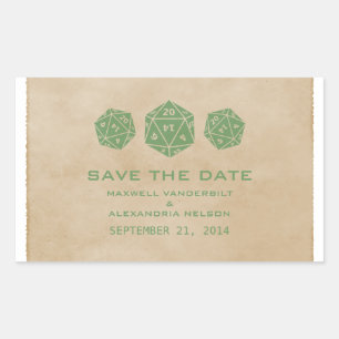 Autocollants de mise en vente Grunge Vert D20 pour