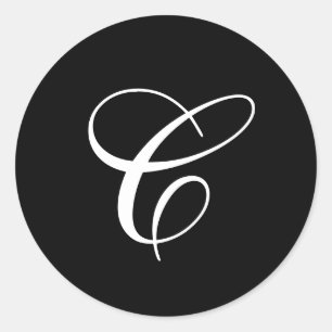 Autocollants de monogramme de C
