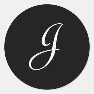 Autocollants de monogramme de J