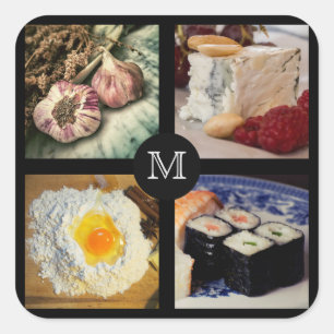 Autocollants de monogramme personnalisés en pied d