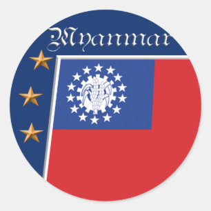 autocollants de myanmar
