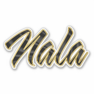 Autocollants de Nala Black Gold Lettering