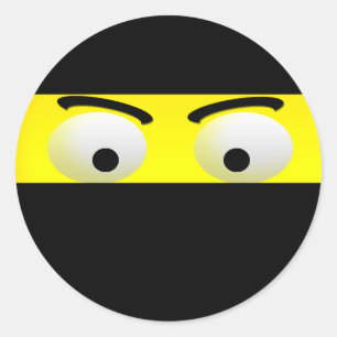 Autocollants de Ninja Emoji d'amusement