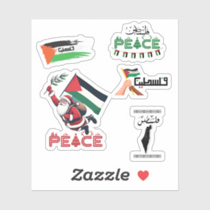 autocollants de noël de palestine