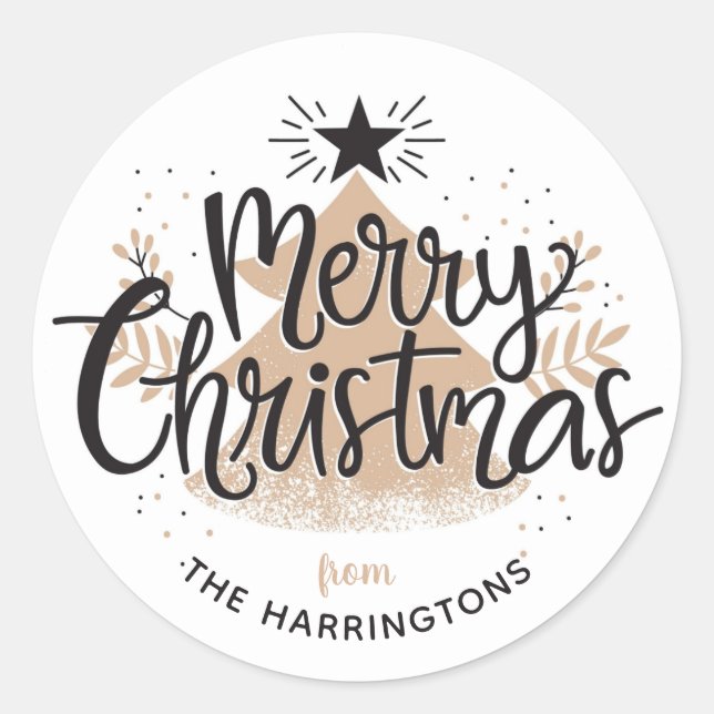 Autocollants de Noël personnalisés (Devant)