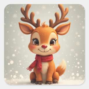 autocollants de noël rudolph