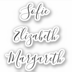 Autocollants de nom de script de signature manuscr