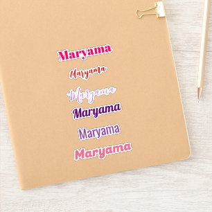 Autocollants de nom de vinyle personnalisés