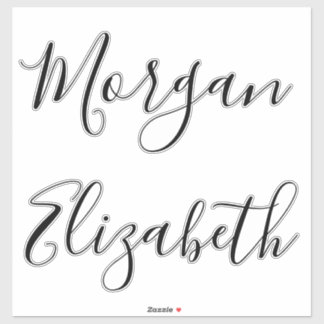 autocollants de nom personnalisé Script