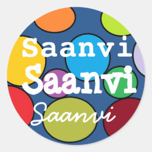 Autocollants de nom Saanvi