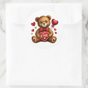 Autocollants de nounours de la Saint-Valentin