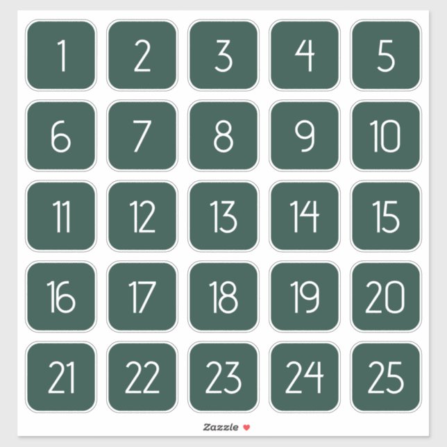Autocollants de numéros carrés personnalisables ve (Feuille)