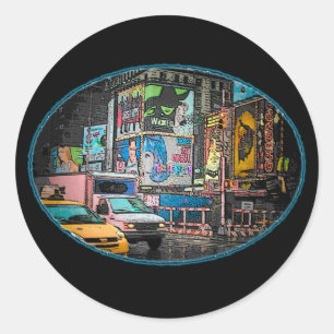 Autocollants de panneaux-réclame de Times Square