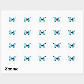 Autocollants de papillon Morpho bleu
