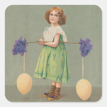 Autocollants de pâques victoriens vintages