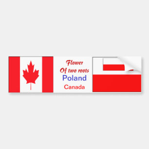Autocollants de pare-chocs polonais-canadiens