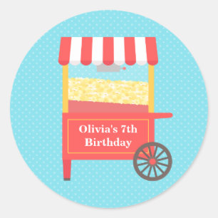 Autocollants de partie d'anniversaire de enfant de