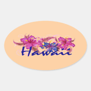 Autocollants de pêche pour fleurs d'hibiscus Hawai