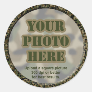Autocollants de photo de camouflage (feuille de 20