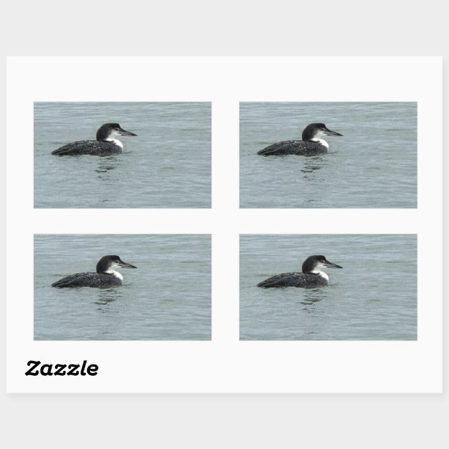 Autocollants de photo d'oiseau dans l'océan (Feuille)