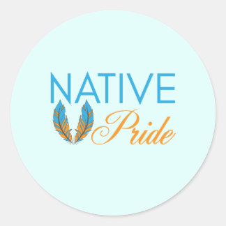 Autocollants de plumes natives (ronds)