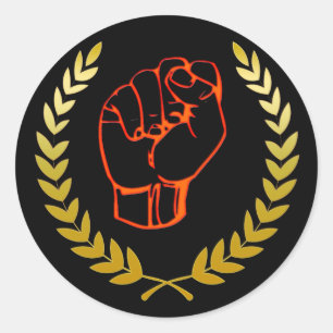 Autocollants de poing noir