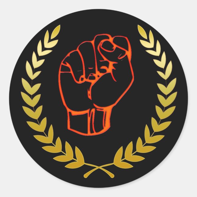 Autocollants de poing noir (Devant)