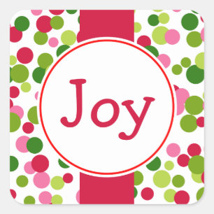 Autocollants de points de Noël Joie
