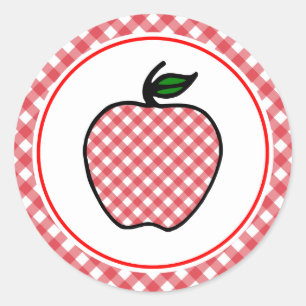 Autocollants de pomme rétro pour enseignant