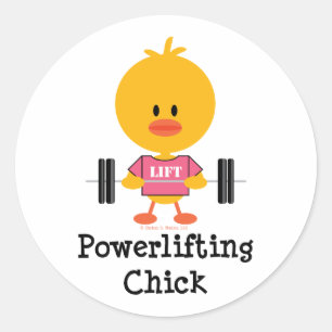 Autocollants de poussin de Powerlifting