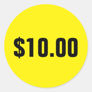 Autocollants de prix de vente ronds personnalisés 