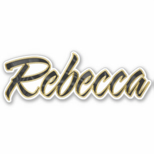 Autocollants de Rebecca black gold lettering