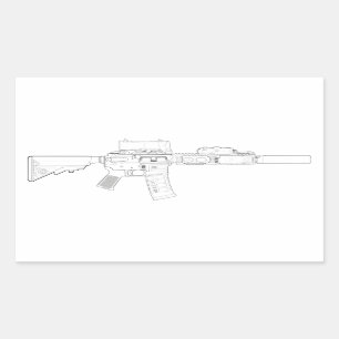 Autocollants de rectangle de mod 0 de CQBR MK18