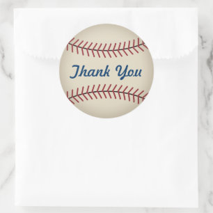 Autocollants de remerciement de baseball rustique