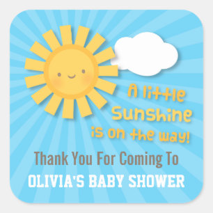Autocollants de remerciement pour Baby Shower Cute