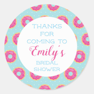 Autocollants de remerciement pour fête de Donut