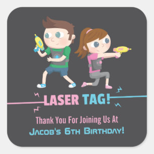 Autocollants de remerciement pour jeu de Laser Tag