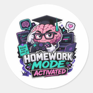 Autocollants de rentrée scolaire | Mode Devoirs Ac