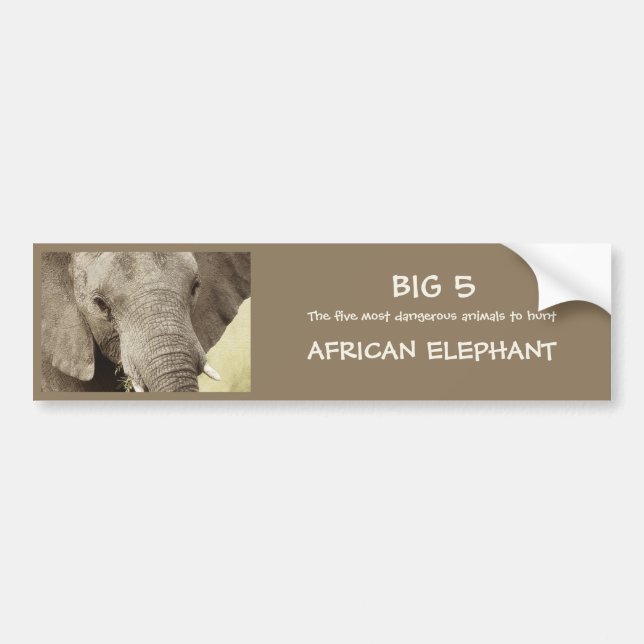 Autocollants de safari de faune d'éléphant (Devant)