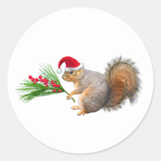 Autocollants de sapins de Noël de l'écureuil du Pè